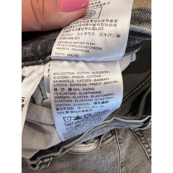 Levi's 511 Gray Straight Leg Denim Jeans Men's Size W34 L32 - Picture 6 of 6